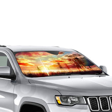 Load image into Gallery viewer, Gon and Killua walking at a beautiful sunset Car Sunshade