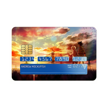 Load image into Gallery viewer, Gon and Killua walking at a beautiful sunset Credit Card Skins (4-in-1 Pack)