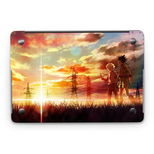 Load image into Gallery viewer, Gon and Killua walking at a beautiful sunset Macbook Skin