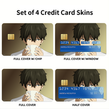 Load image into Gallery viewer, Hōtarō Oreki Face Credit Card Skins (4-in-1 Pack)