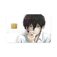 Load image into Gallery viewer, Hōtarō Oreki Face Credit Card Skins (4-in-1 Pack)