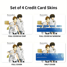 Load image into Gallery viewer, Hōtarō Oreki Satoshi Fukube walking Credit Card Skins (4-in-1 Pack)