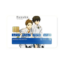 Load image into Gallery viewer, Hōtarō Oreki Satoshi Fukube walking Credit Card Skins (4-in-1 Pack)