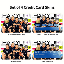 Load image into Gallery viewer, Haikyu!! Credit Card Skins (4-in-1 Pack)