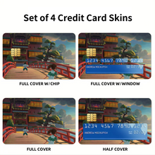 Load image into Gallery viewer, Haku and Chihiro on the bridge leading to the bathhouse Credit Card Skins (4-in-1 Pack)