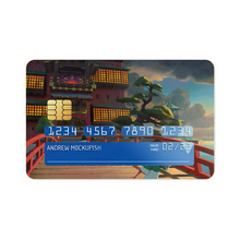 Load image into Gallery viewer, Haku and Chihiro on the bridge leading to the bathhouse Credit Card Skins (4-in-1 Pack)