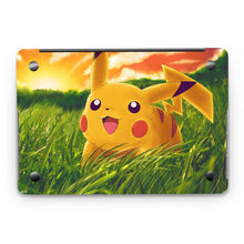 Load image into Gallery viewer, Happy Pikachu in a field of grass  Macbook Skin