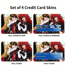 Load image into Gallery viewer, High School DxD Rias Gremory, Issei Hyoudou, Asia Argento Credit Card Skins (4-in-1 Pack)
