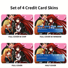 Load image into Gallery viewer, High School DxD Rias Gremory, Issei Hyoudou, Asia Argento Credit Card Skins (4-in-1 Pack)