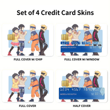 Load image into Gallery viewer, Himawari, Hinata, Naruto and Boruto  Credit Card Skins (4-in-1 Pack)