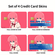 Load image into Gallery viewer, Hitori Gotoh Credit Card Skins (4-in-1 Pack)