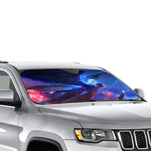 Load image into Gallery viewer, Howl, Sophie, and Turniphead flying through the sky  Car Sunshade