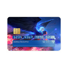 Load image into Gallery viewer, Howl, Sophie, and Turniphead flying through the sky Credit Card Skins (4-in-1 Pack)