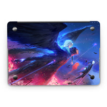 Load image into Gallery viewer, Howl, Sophie, and Turniphead flying through the sky  Macbook Skin