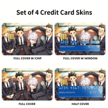 Load image into Gallery viewer, Hunter x Hunter Killua Zoldyck, Kurapika, Gon Freecss Credit Card Skins (4-in-1 Pack)