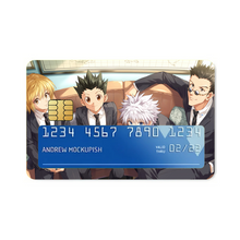 Load image into Gallery viewer, Hunter x Hunter Killua Zoldyck, Kurapika, Gon Freecss Credit Card Skins (4-in-1 Pack)