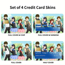 Load image into Gallery viewer, Hyouka Eru Chitanda, Satoshi Fukube, Mayaka Ibara Credit Card Skins (4-in-1 Pack)
