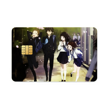 Load image into Gallery viewer, Hyouka Eru Chitanda, Satoshi Fukube, Mayaka Ibara Credit Card Skins (4-in-1 Pack)