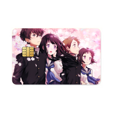 Load image into Gallery viewer, Hyouka Eru Chitanda, Satoshi Fukube, Mayaka Ibara Credit Card Skins (4-in-1 Pack)