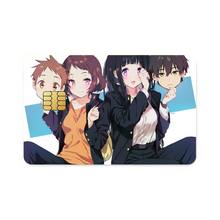 Load image into Gallery viewer, Hyouka Eru Chitanda, Satoshi Fukube, Mayaka Ibara Credit Card Skins (4-in-1 Pack)