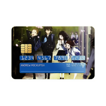 Load image into Gallery viewer, Hyouka Eru Chitanda, Satoshi Fukube, Mayaka Ibara Credit Card Skins (4-in-1 Pack)