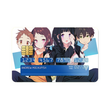 Load image into Gallery viewer, Hyouka Eru Chitanda, Satoshi Fukube, Mayaka Ibara Credit Card Skins (4-in-1 Pack)