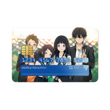 Load image into Gallery viewer, Hyouka Eru Chitanda, Satoshi Fukube, Mayaka Ibara Credit Card Skins (4-in-1 Pack)