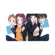 Load image into Gallery viewer, Hyouka Eru Chitanda, Satoshi Fukube, Mayaka Ibara Credit Card Skins (4-in-1 Pack)