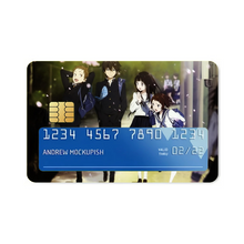 Load image into Gallery viewer, Hyouka Eru Chitanda, Satoshi Fukube, Mayaka Ibara Credit Card Skins (4-in-1 Pack)
