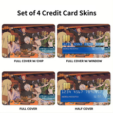 Load image into Gallery viewer, Is It Wrong to Try to Pick Up Girls in a Dungeon? Bell Cranel, Hestia, Liliruca Arde, Welf Crozzo Credit Card Skins (4-in-1 Pack)
