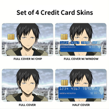 Load image into Gallery viewer, Izaya Orihara Credit Card Skins (4-in-1 Pack)