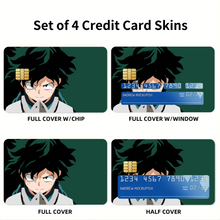 Load image into Gallery viewer, Izuku Midoriya - Boku no Hero Academia Credit Card Skins (4-in-1 Pack)