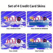 Load image into Gallery viewer, JoJo's Bizarre Adventure: Golden Wind LOGO Credit Card Skins (4-in-1 Pack)