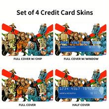Load image into Gallery viewer, JoJo's Bizarre Adventure: Part 1-8 Credit Card Skins (4-in-1 Pack)