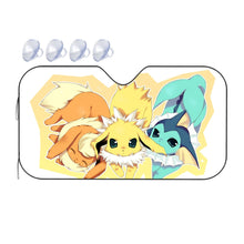 Load image into Gallery viewer, Jolteon,Vaporeon and Flareon Car Sunshade