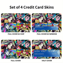 Load image into Gallery viewer, Jotaro Kujo Josuke Higashikata and Okuyasu Nijimura Credit Card Skins (4-in-1 Pack)