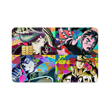 Load image into Gallery viewer, Jotaro Kujo Josuke Higashikata and Okuyasu Nijimura Credit Card Skins (4-in-1 Pack)