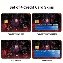 Load image into Gallery viewer, Jujutsu Kaisen Megumi Fushiguro Credit Card Skins (4-in-1 Pack)
