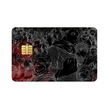 Load image into Gallery viewer, Jujutsu Kaisen Megumi Fushiguro, Nobara Kugisaki, Kento Nanami, Toge Inumaki, Maki Zenin Credit Card Skins (4-in-1 Pack)