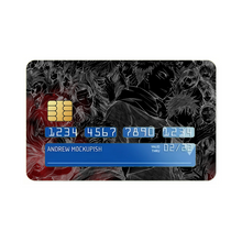 Load image into Gallery viewer, Jujutsu Kaisen Megumi Fushiguro, Nobara Kugisaki, Kento Nanami, Toge Inumaki, Maki Zenin Credit Card Skins (4-in-1 Pack)