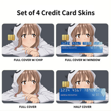 Load image into Gallery viewer, Kaede Azusagawa Credit Card Skins (4-in-1 Pack)