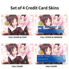 Load image into Gallery viewer, Kaguya and Chika Credit Card Skins (4-in-1 Pack)