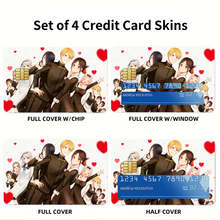 Load image into Gallery viewer, Kaguya-sama: Love is War Kaguya Shinomiya, Chika Fujiwara, Miyuki Shirogane, Ai Hayasaka, Kei Shirogane Credit Card Skins (4-in-1 Pack)
