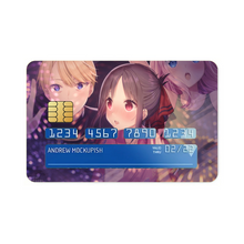 Load image into Gallery viewer, Kaguya-sama: Love is War Kaguya Shinomiya, Chika Fujiwara, Miyuki Shirogane Credit Card Skins (4-in-1 Pack)