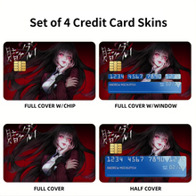 Load image into Gallery viewer, Kakegurui Yumeko Jabami Credit Card Skins (4-in-1 Pack)