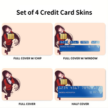 Load image into Gallery viewer, Kakegurui Yumeko Jabami Credit Card Skins (4-in-1 Pack)