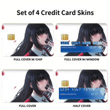 Load image into Gallery viewer, Kakegurui Yumeko Jabami Credit Card Skins (4-in-1 Pack)