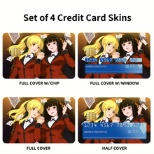 Load image into Gallery viewer, Kakegurui Yumeko Jabami Credit Card Skins (4-in-1 Pack)