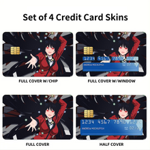 Load image into Gallery viewer, Kakegurui Yumeko Jabami Credit Card Skins (4-in-1 Pack)