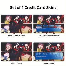 Load image into Gallery viewer, Kakegurui Yumeko Jabami Credit Card Skins (4-in-1 Pack)